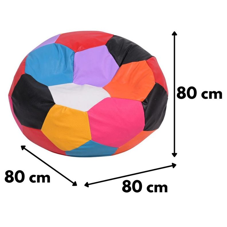 Pouf Pera Multicolor Eco Cuero 80x80x80 cm Máxima -2
