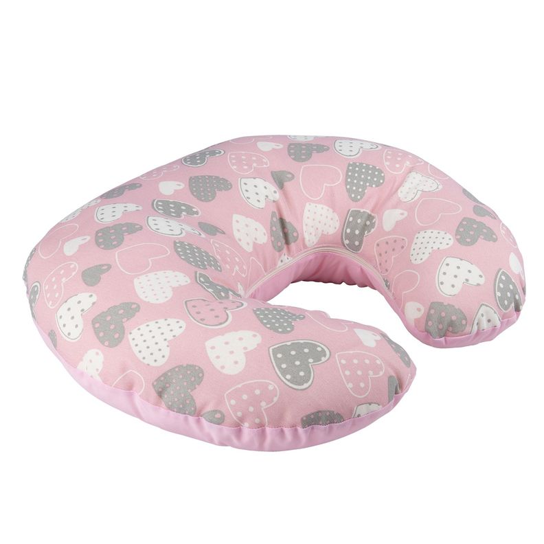 Cojín Lactancia Corazones Rosado Textil 50x40x20 cm-1