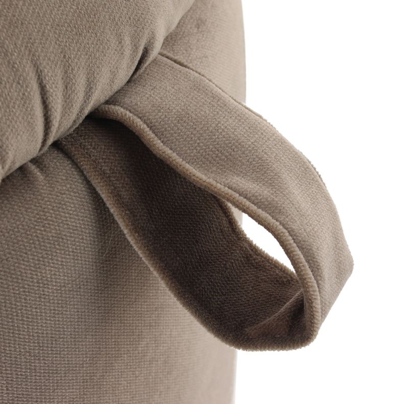 Pouf Baúl Zoe Café Felpa 60x60x50 Cm Máxima Design-3