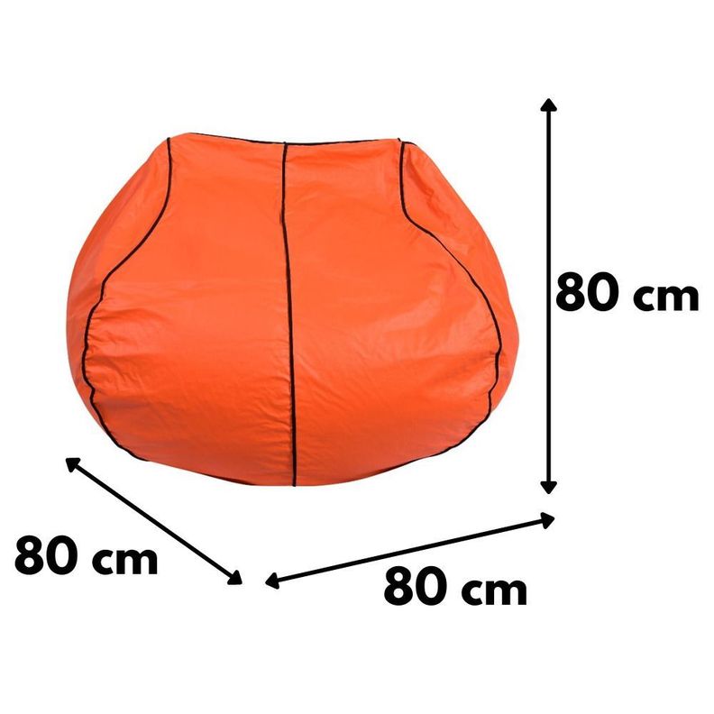 Pouf Pera Básquetbol Eco Cuero 80x80x80 cm Máxima Design-1