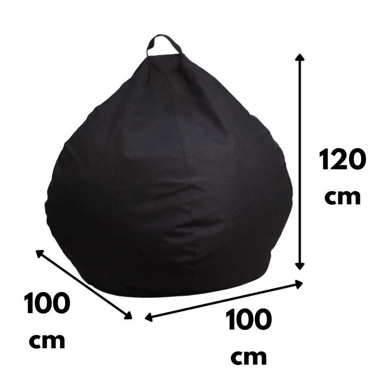 Pouf Pera Negro Delta 100x120x120 Máxima Design-3