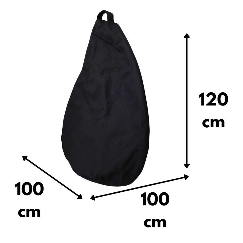 Funda Pouf Pera Negro Delta 100x120x120-3