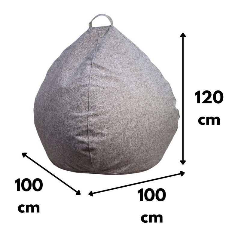 Pouf Pera Gris omega 100x120x120-4