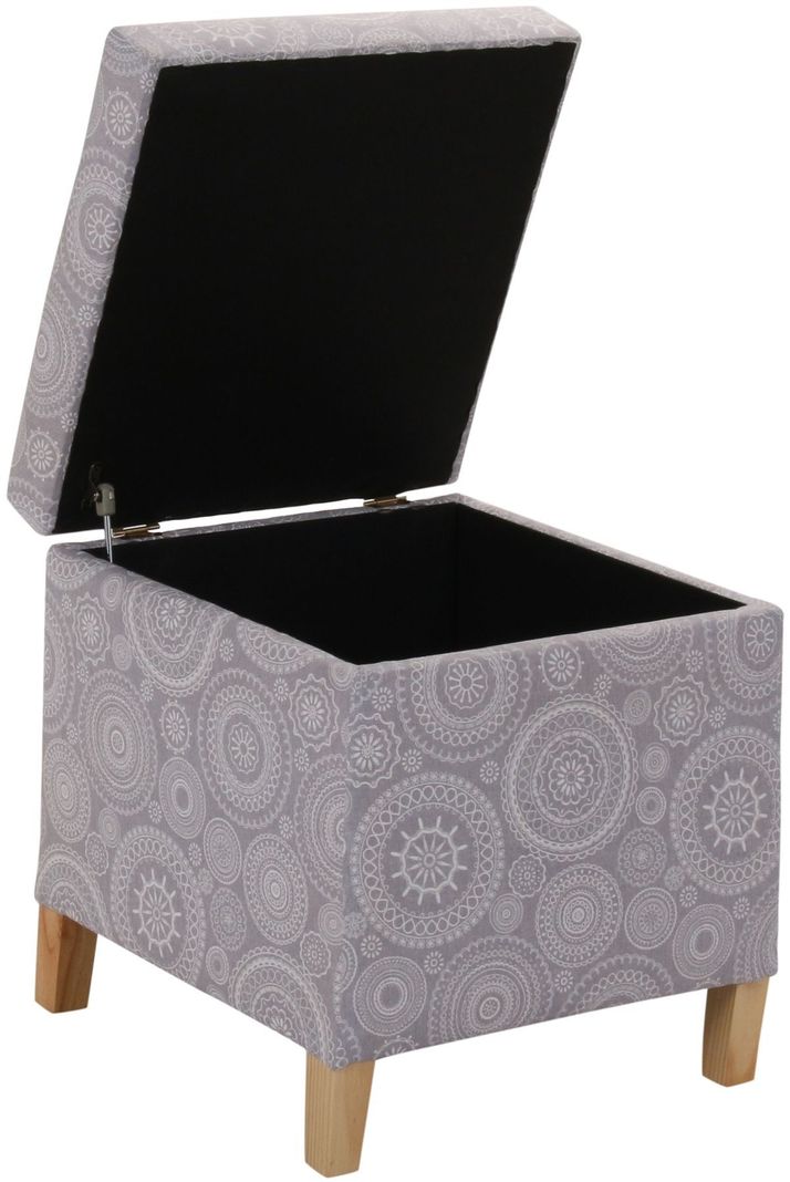 Pouf Baúl Rucato Mándala Estampado 46x46x50 cm Máxima Design-2
