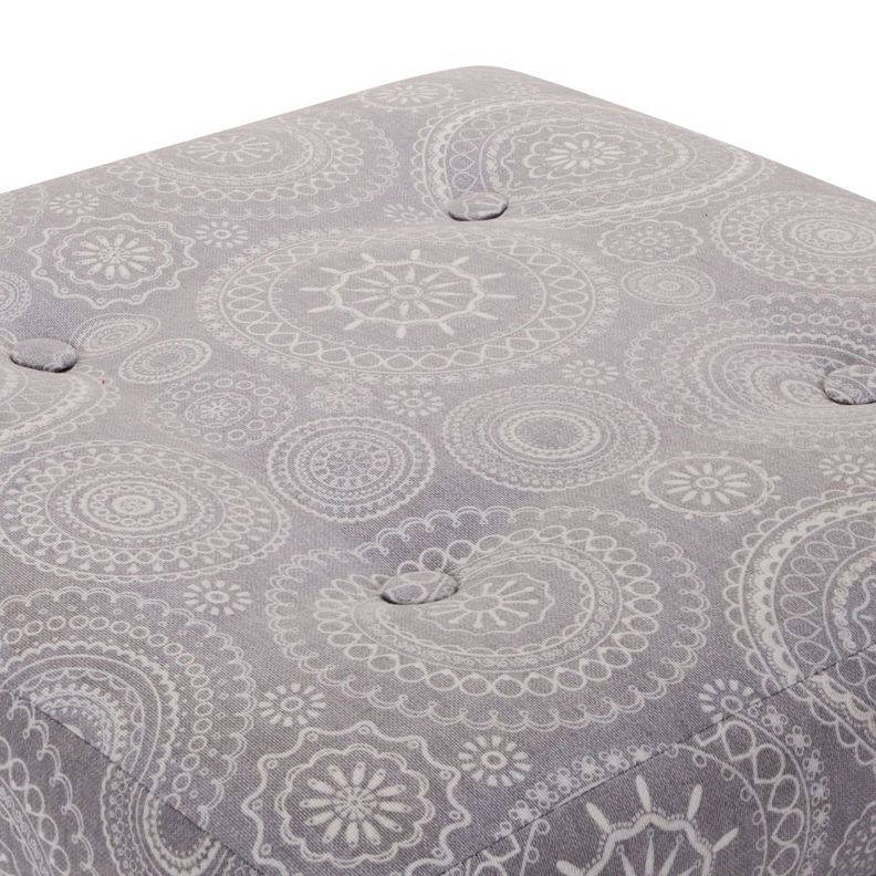 Pouf Baúl Rucato Mándala Estampado 46x46x50 cm Máxima Design-6