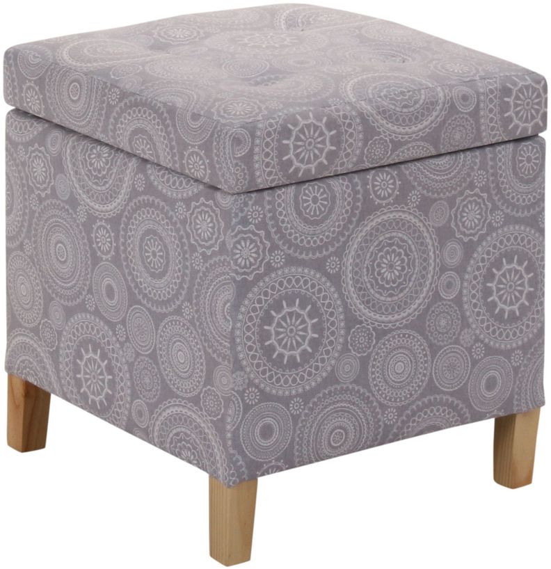 Pouf Baúl Rucato Mándala Estampado 46x46x50 cm Máxima Design-0