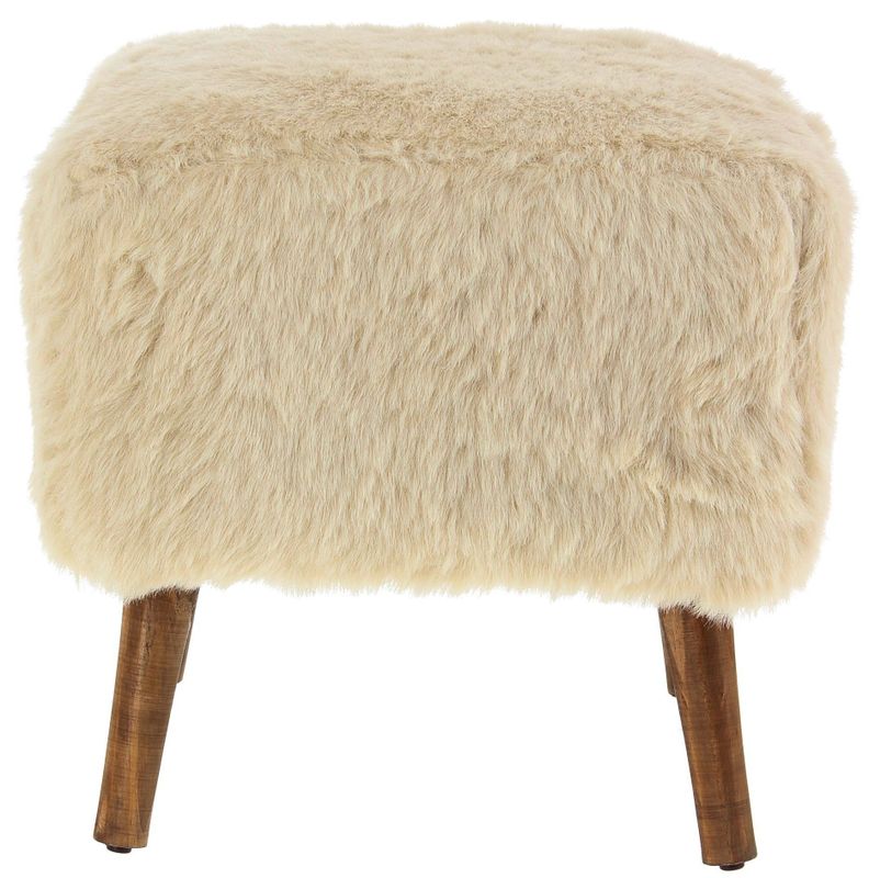 Pouf Kira Crudo Piel Sintética 42x42x43 cm Máxima Design-0