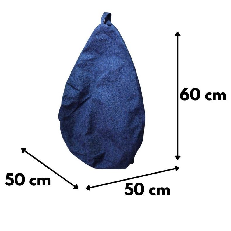 Funda Pouf Pera Infantil Azul Omega 60x50x50-3