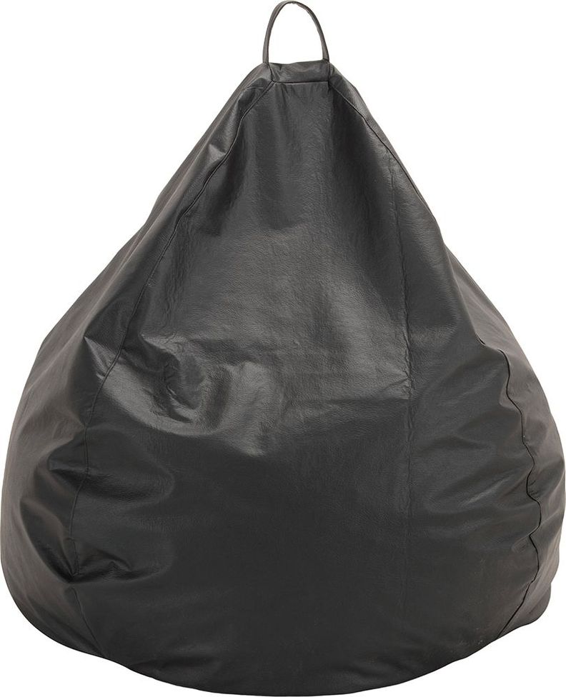 Pouf Pera Negro Eco Cuero 100x80x80 cm Máxima Design-1