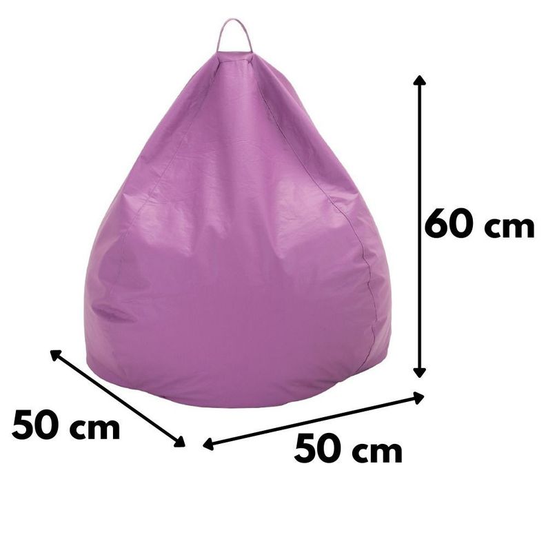 Pouf Pera Infantil Lila Eco Cuero 60x50x50 cm Máxima Design-4