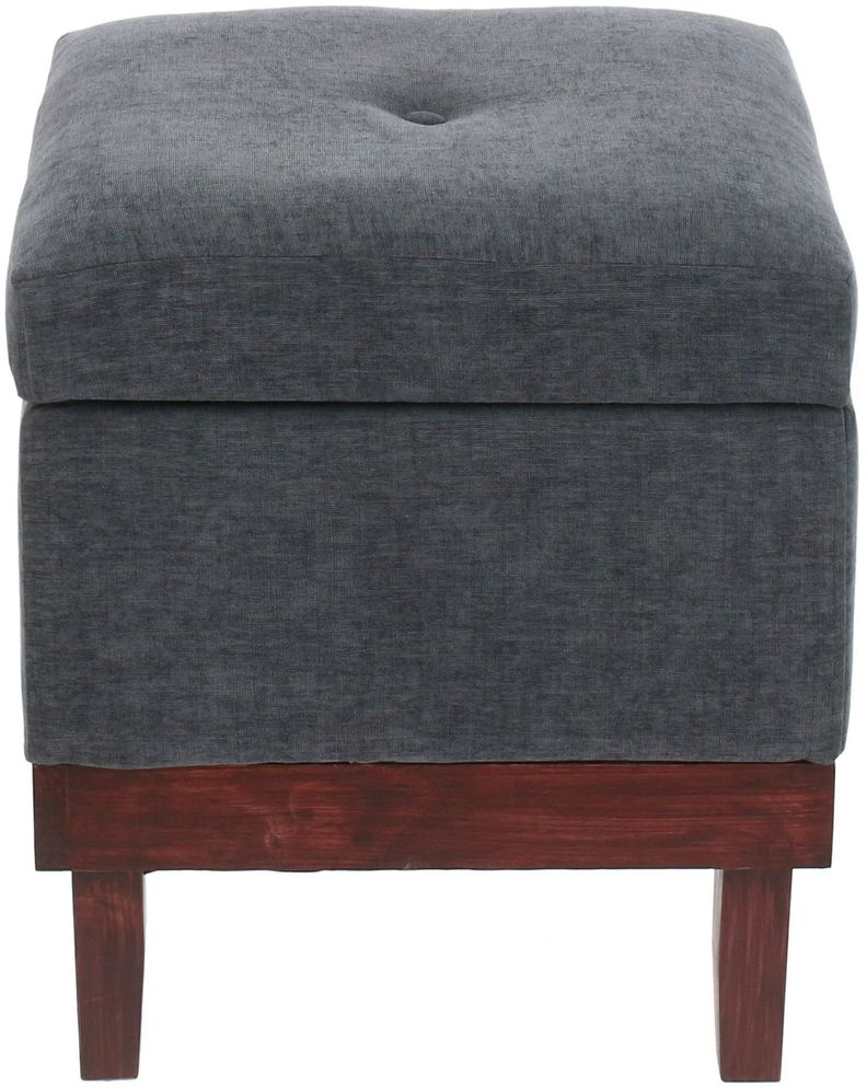 Pouf Emilia con Baúl Gris Oscuro Altea 45x45x46 Cm Máxima Design-1