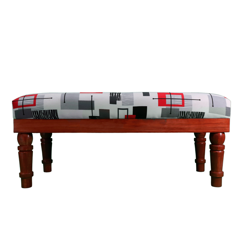Banqueta Estampado Julieta 100x46x40 cm Máxima Design-0