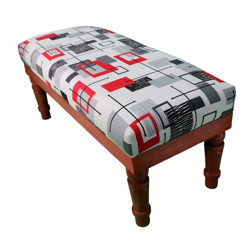 Banqueta Estampado Julieta 100x46x40 cm Máxima Design-1