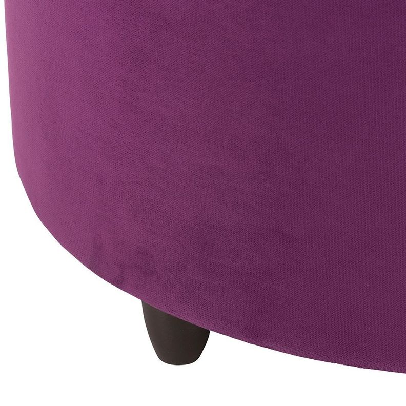Pouf Baúl Zoe Morado Felpa 60x60x50 Cm Máxima Design-3