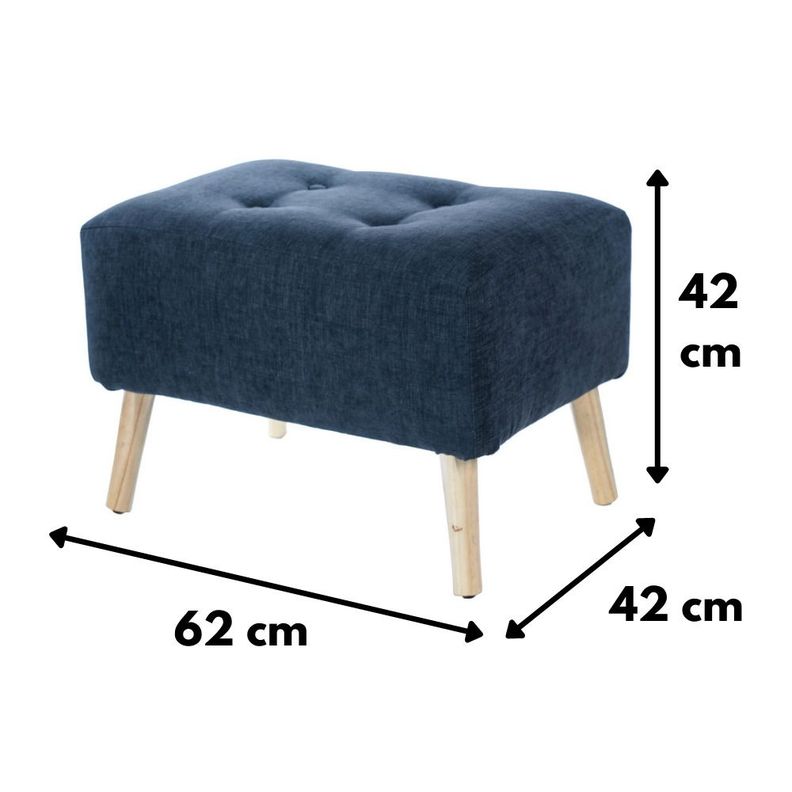 Pouf Petrum Gris Oscuro Altea 62x42x42 cm Máxima Design-2