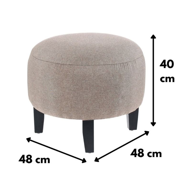 Pouf Jack Beige 48x48x40 cm de Máxima Design -2