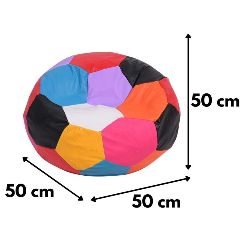 Pouf Pera Infantil Multicolor Eco Cuero 50x50x50-2