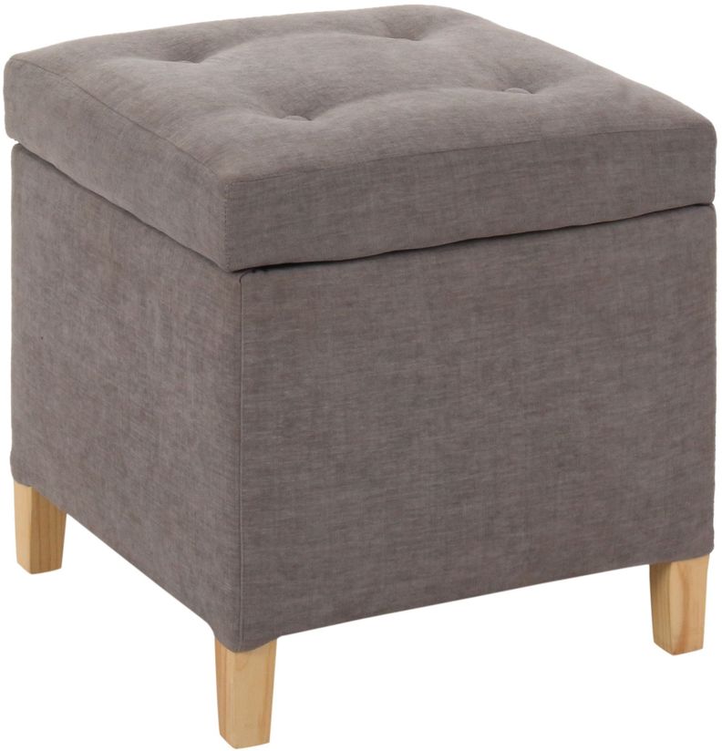 Pouf-Baúl Rucato Gris-Oscuro Altea 46x46x50 cm Máxima Design-0