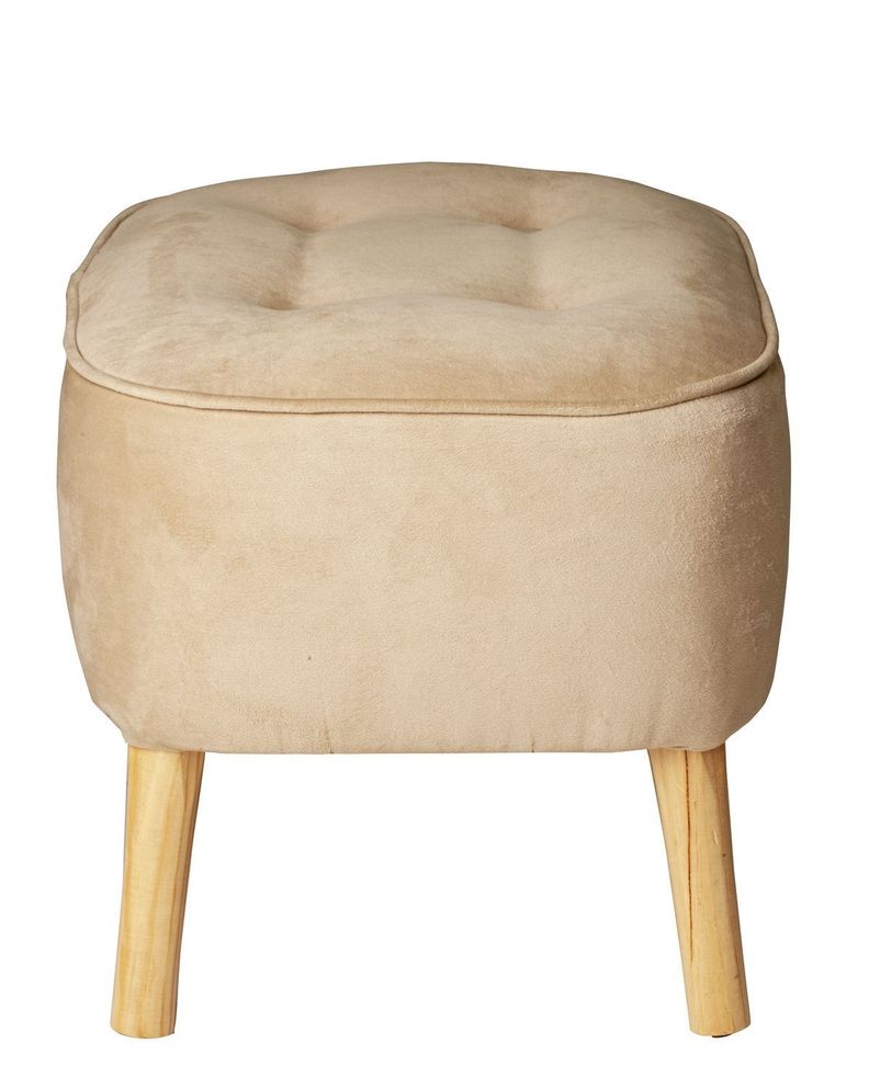 Pouf Máxima Beige Felpa 55x45x45 cm Máxima Design-0