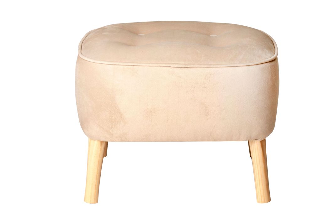 Pouf Máxima Beige Felpa 55x45x45 cm Máxima Design-1