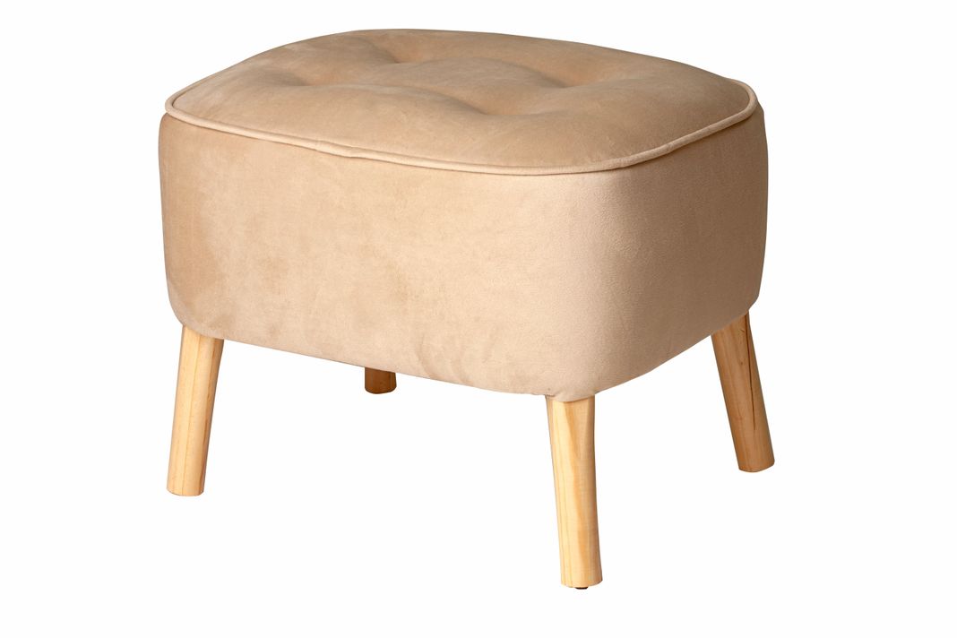 Pouf Máxima Beige Felpa 55x45x45 cm Máxima Design-2