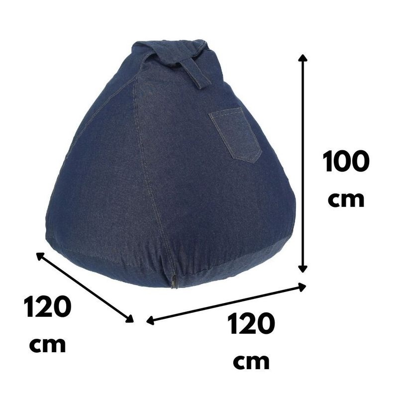 Pouf Pera Jeans 100x120x120 cm Máxima Design-4