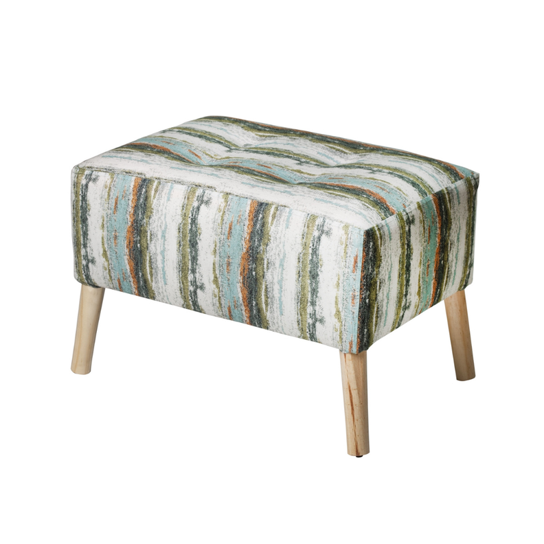 Pouf Petrum Anakena Verde Felpa 62x42x42 cm Máxima Design-1