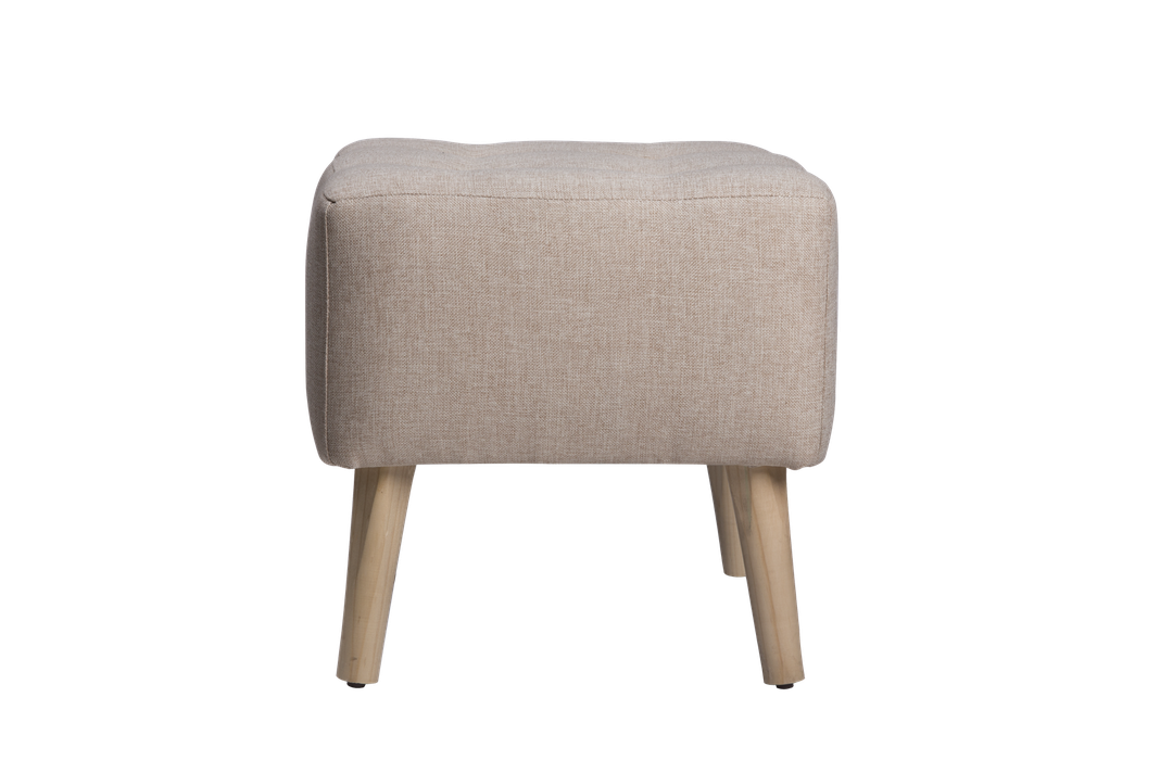 Pouf Alemania Beige Amalfi 42x42x43 Cm Máxima Design-1