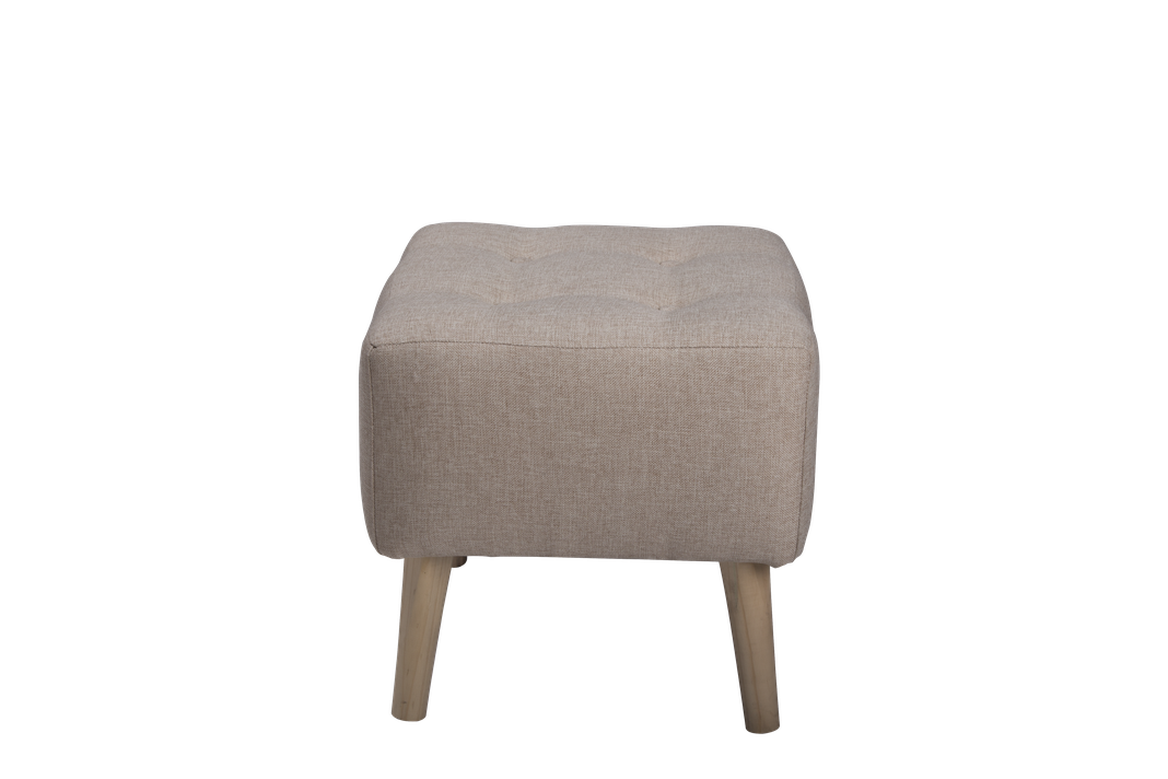 Pouf Alemania Beige Amalfi 42x42x43 Cm Máxima Design-0