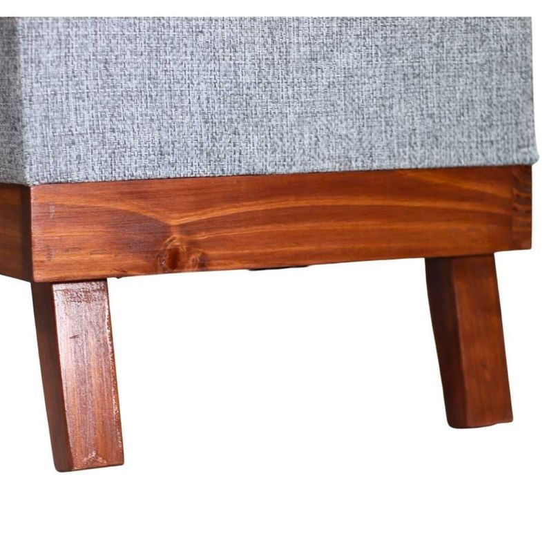Banqueta con Baúl Incy Gris Omega 120x40x50 cm Máxima Design-4