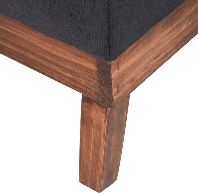 Banqueta con Baúl Incy Negro Felpa 120x40x50 cm Máxima Design-7