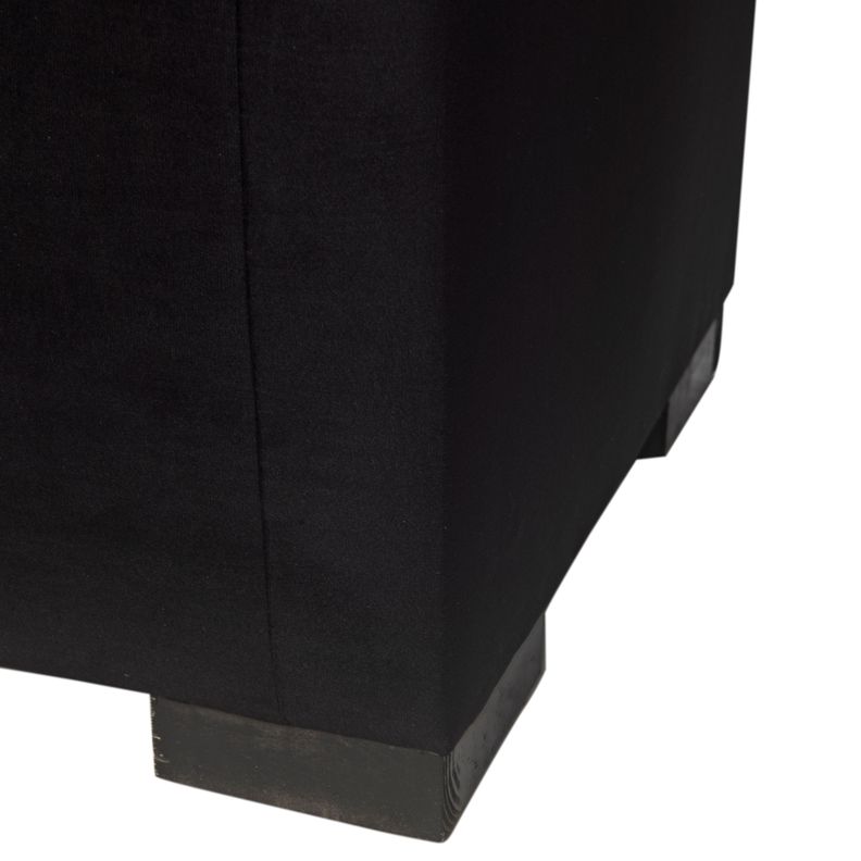 Banqueta con Baúl Leyzy Negro Felpa con Baúl 40X55X105 Cm-5