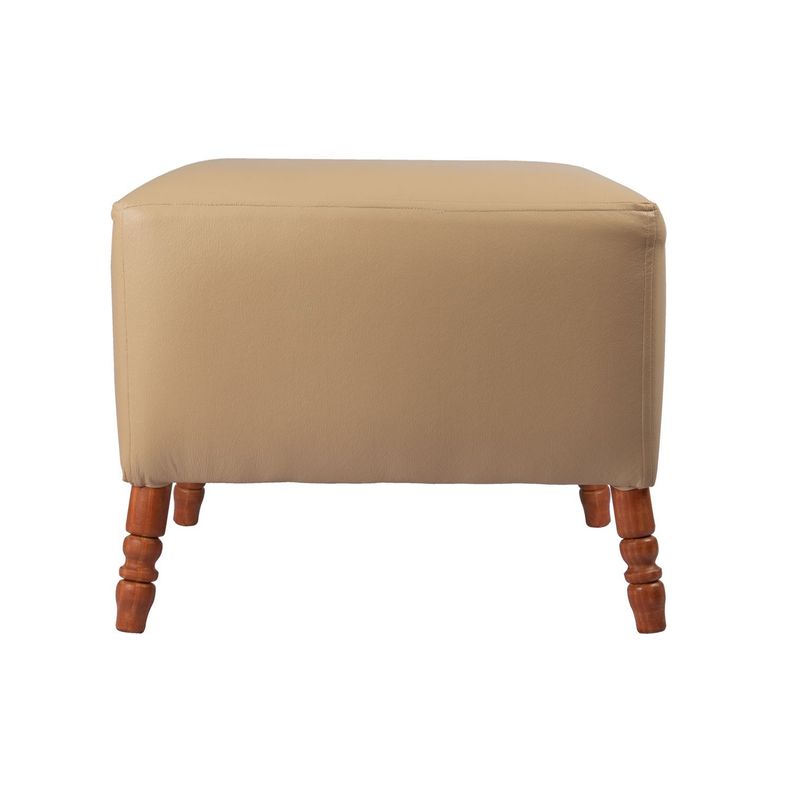 Pouf Alejandro Crema Eco Cuero Máxima Design-0