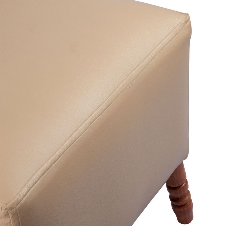 Pouf Alejandro Crema Eco Cuero Máxima Design-6