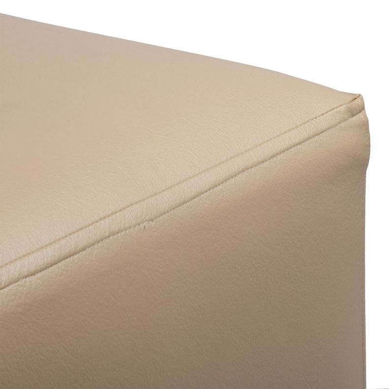 Pouf Alejandro Crema Eco Cuero Máxima Design-7