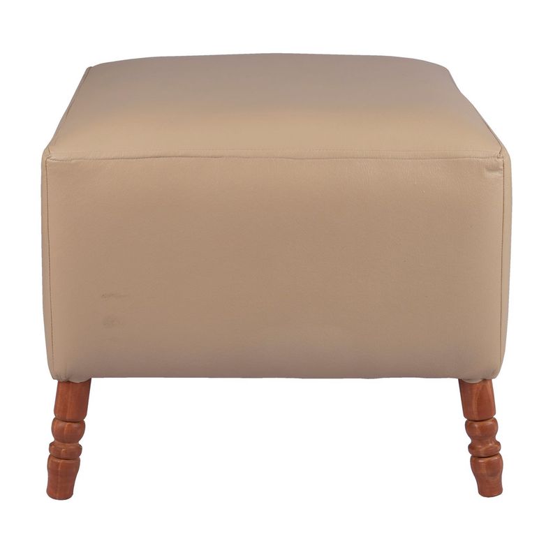 Pouf Alejandro Crema Eco Cuero Máxima Design-3