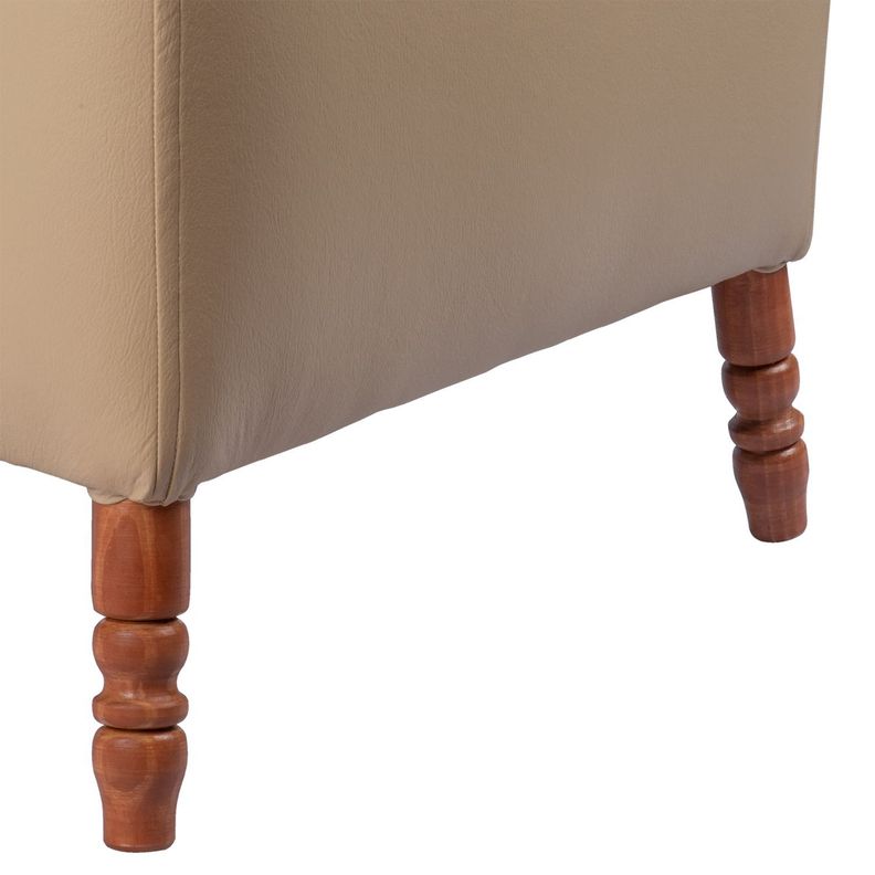 Pouf Alejandro Crema Eco Cuero Máxima Design-5