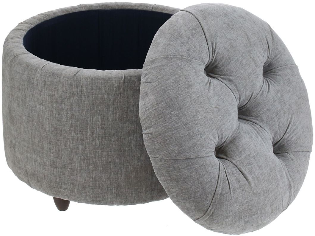 Pouf Baúl Zoe Gris Claro Altea 60x60x50 Cm Máxima Design-1