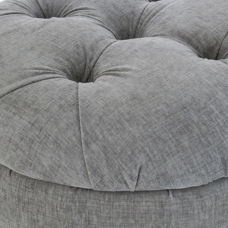 Pouf Baúl Zoe Gris Claro Altea 60x60x50 Cm Máxima Design-2