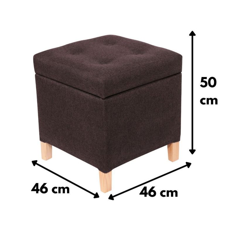 Pouf Baúl Rucato Café Moro Omega 46x46x50 cm Máxima Design-3