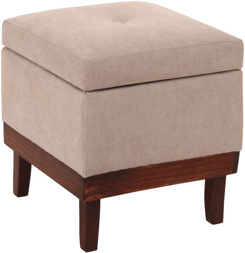 Pouf Baúl Emilia  Arena Altea 45x45x46 Cm Máxima Design-0