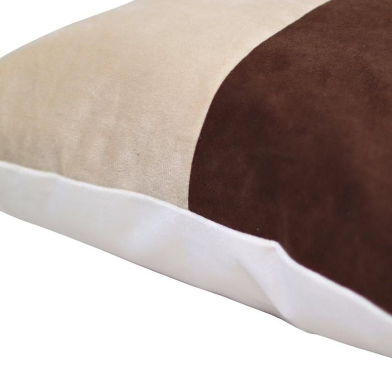 Cojín Amapola Beige Blanco Café Negro Felpa 50x50 cm-1
