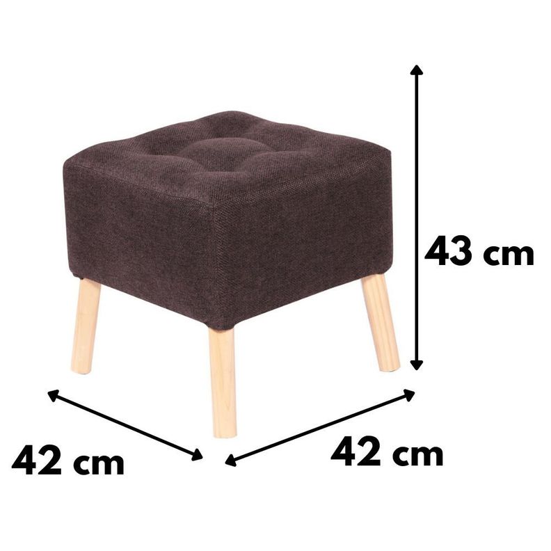 Pouf Alemania Café Moro Omega 42x42x43 cm Máxima Design-3