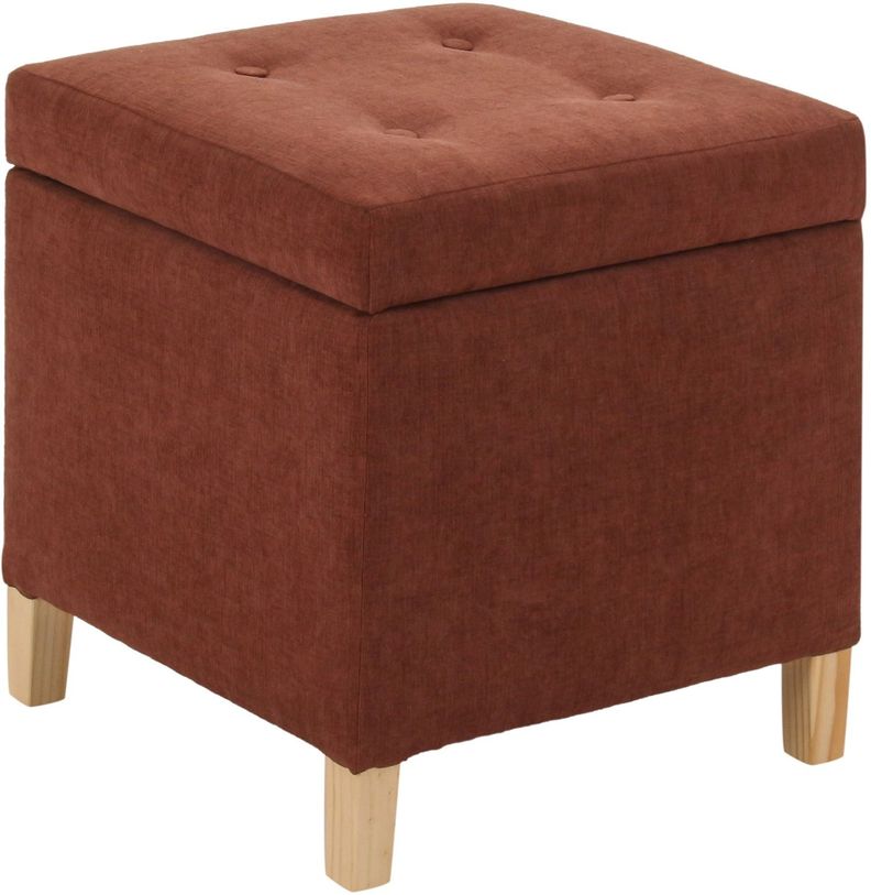 Pouf Baúl Rucato Chocolate Altea 46x46x50 cm Máxima Design-1