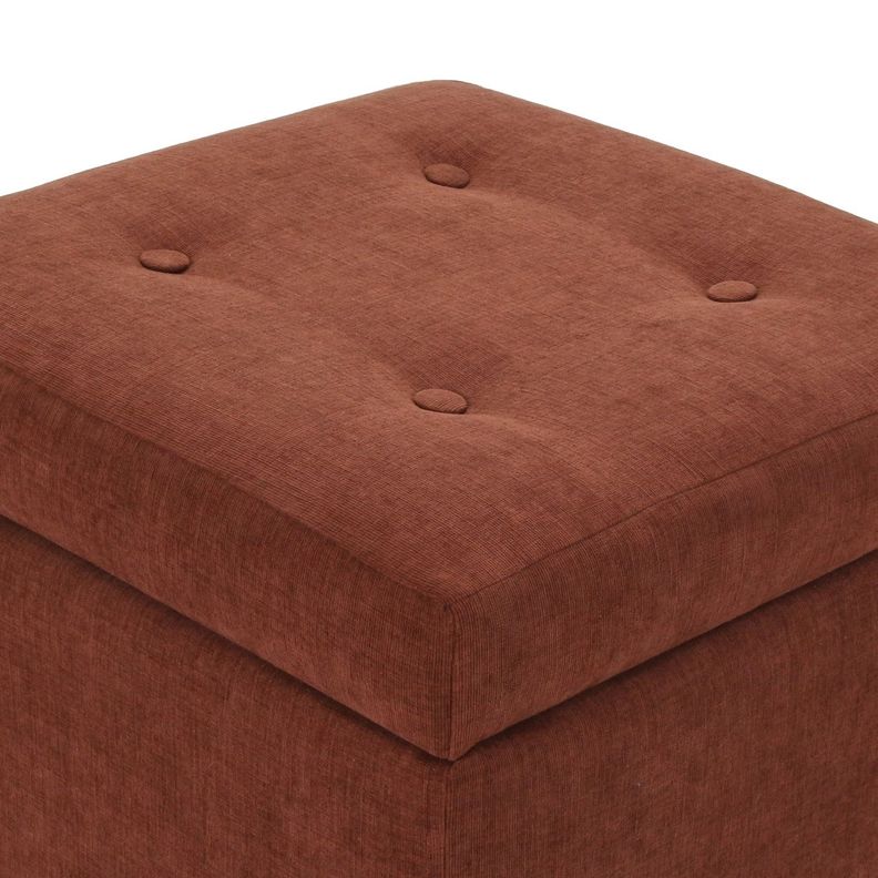 Pouf Baúl Rucato Chocolate Altea 46x46x50 cm Máxima Design-3