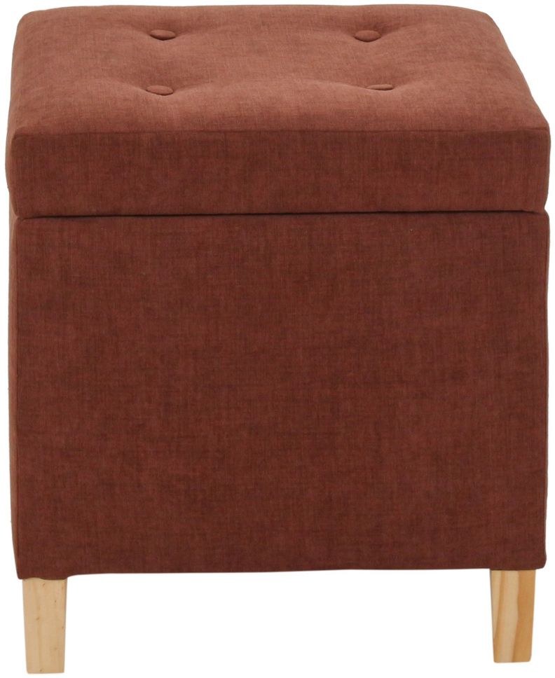 Pouf Baúl Rucato Chocolate Altea 46x46x50 cm Máxima Design-0