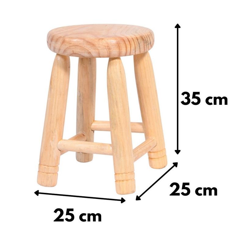 Piso Infantil Francisca Madera Natural 25x25x35 cm Máxima Design-2