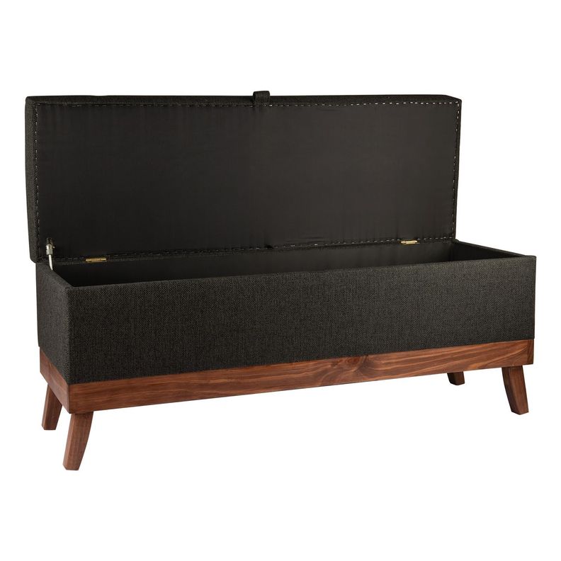 Banqueta con Baúl Incy Grafito Omega 120x40x50 cm Máxima Design-2