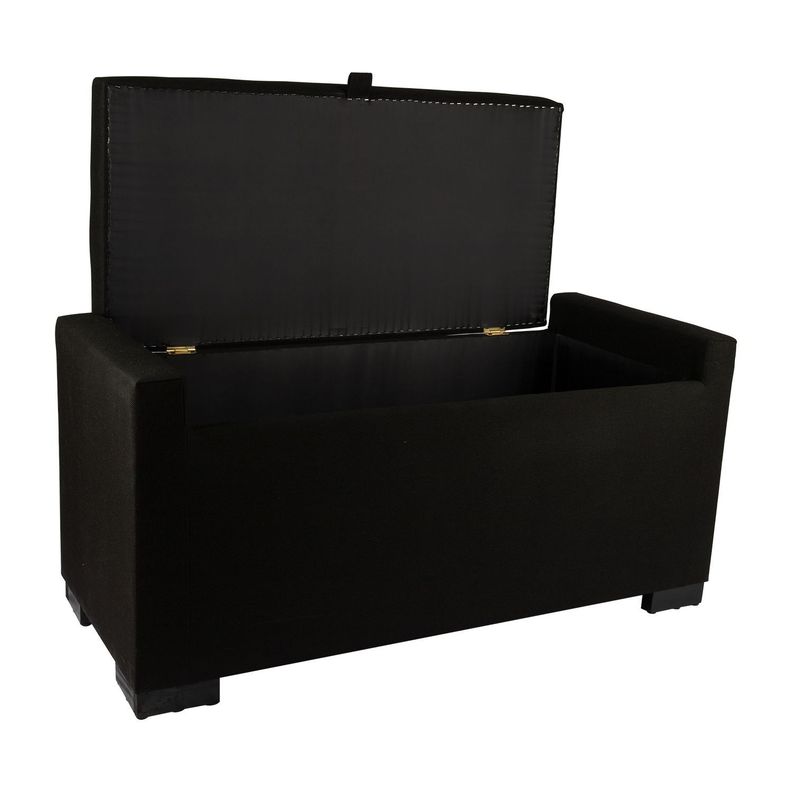 Banqueta con Baúl Leyzy Negro Delta 40X55X105 cm Máxima Design-2