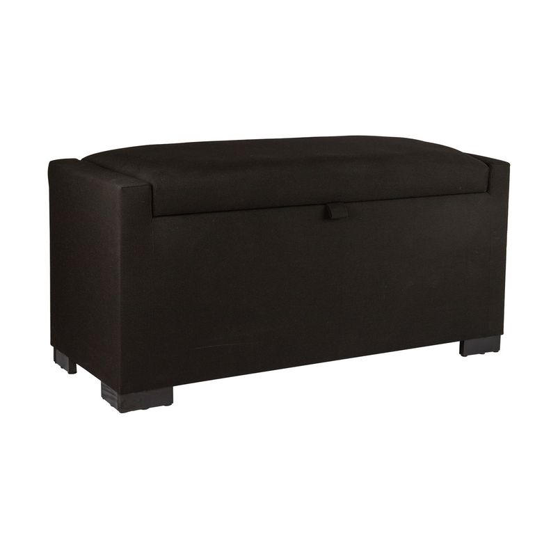 Banqueta con Baúl Leyzy Negro Delta 40X55X105 cm Máxima Design-1